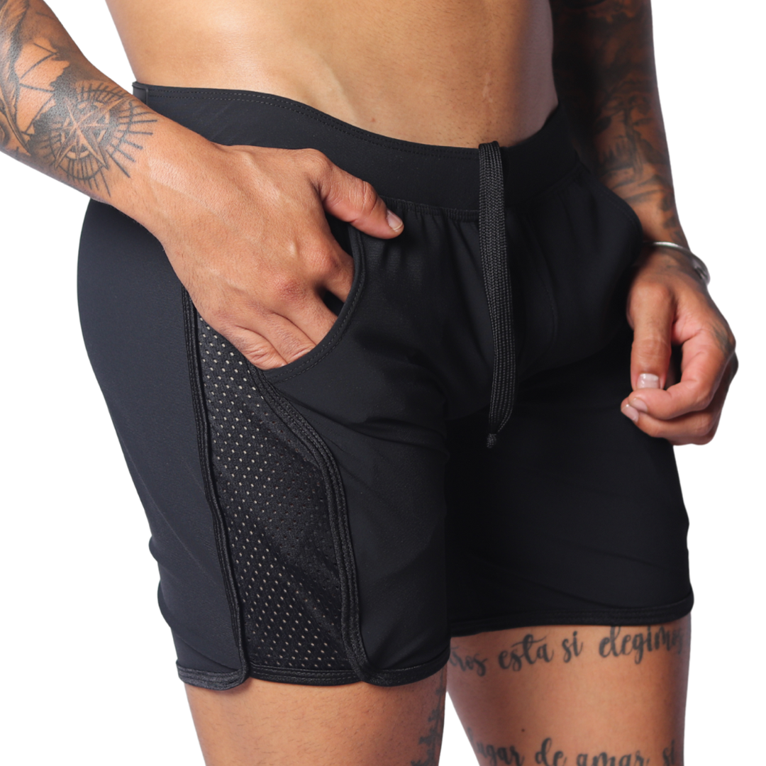 Ambitious Black Short vista frontal de Gigo Underwear