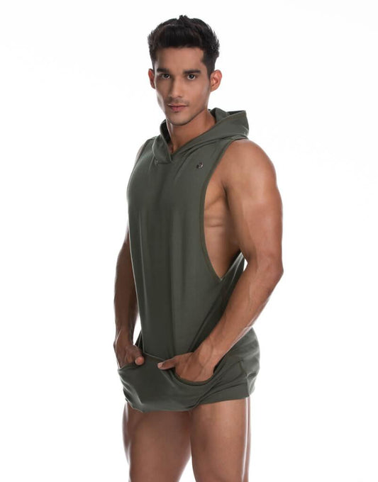 ATLETA GREEN HOODY TSHIRT - Gigo Underwear Colombia