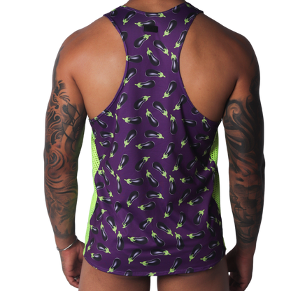 Aubergine Tank vista posterior de Gigo Underwear