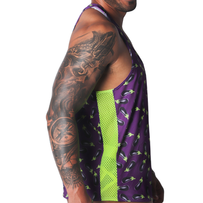 Aubergine Tank vista frontal de Gigo Underwear