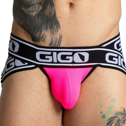 Audacy Fuchsia Jock vista frontal de Gigo Underwear