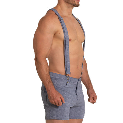 Aventurer Blue Square Short vista frontal de Gigo Underwear