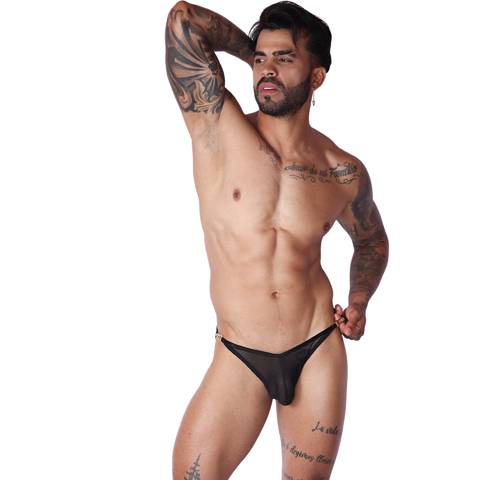 Anwar Black Brief en modelo de Gigo Underwear