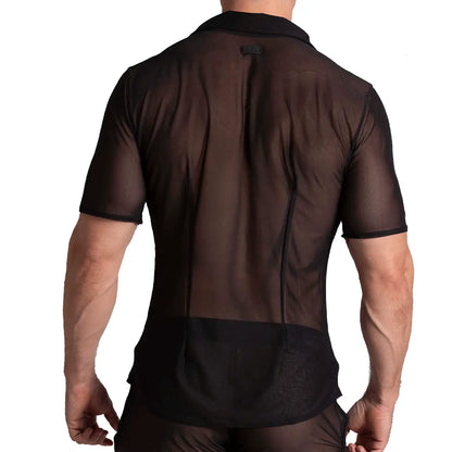 Bahia Black Shirt vista posterior de Gigo Underwear
