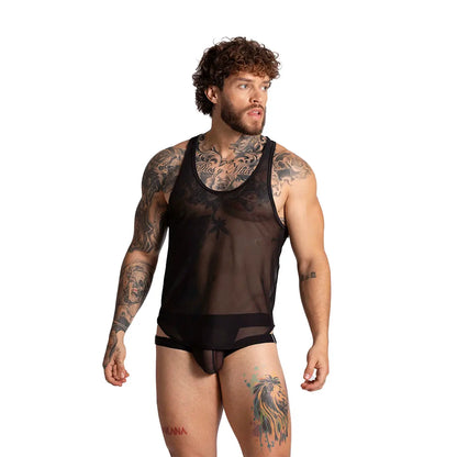 Bahia Black Tank vista posterior de Gigo Underwear