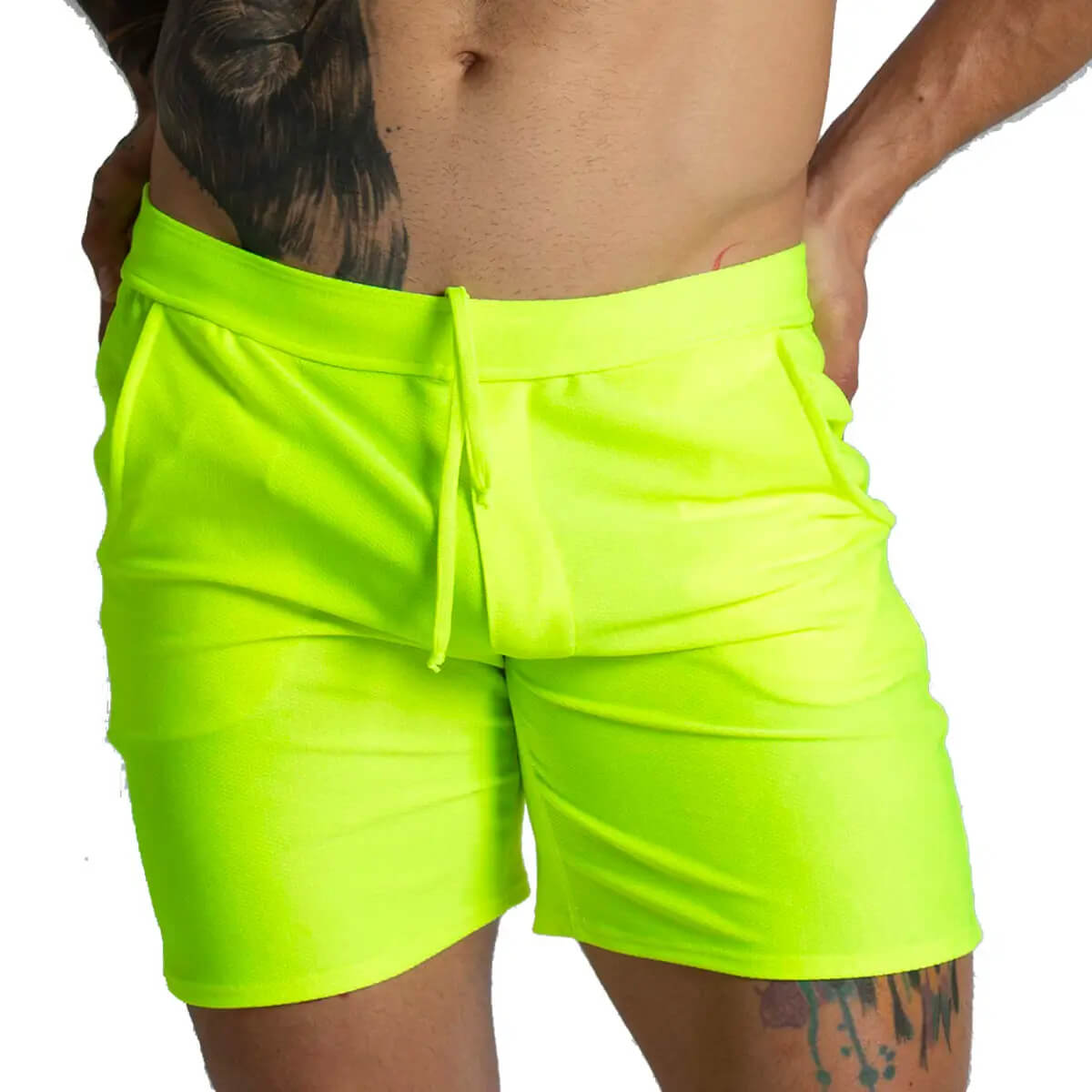 BELUCCI YELLOW SHORT - Pantaloneta corta amarilla para hombres