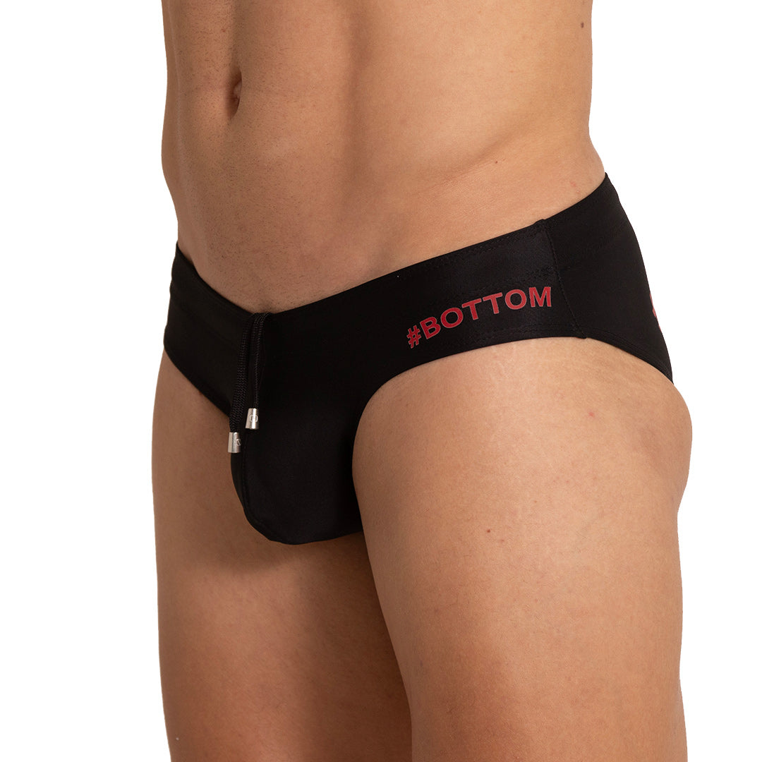 BOTTOM BLACK SWIM BRIEF - Gigo Underwear Colombia