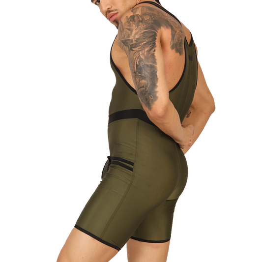 Boxing Green Body vista frontal de Gigo Underwear