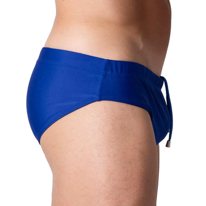 Brazilian Blue Swim Brief vista posterior de Gigo Underwear