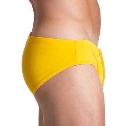 Brazilian Yellow Swim Brief vista posterior de Gigo Underwear