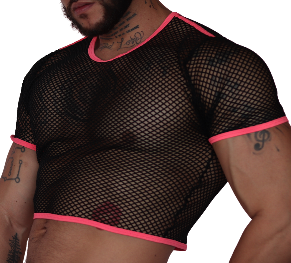 Boox Fuchsia Crop Top vista frontal de Gigo Underwear