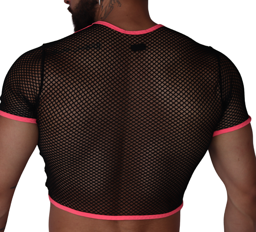Boox Fuchsia Crop Top vista posterior de Gigo Underwear