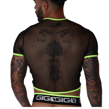 Boox Yellow Crop Top vista posterior de Gigo Underwear
