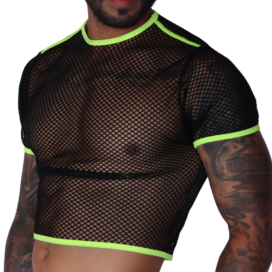 Boox Yellow Crop Top vista frontal de Gigo Underwear
