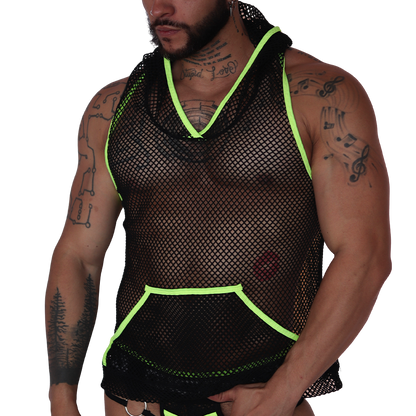 Boox Yellow Hoody T Shirt vista frontal de Gigo Underwear