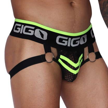 Boox Yellow Jockstrap vista frontal de Gigo Underwear
