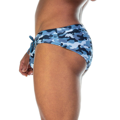 Camo Black Swim Brief vista posterior de Gigo Underwear