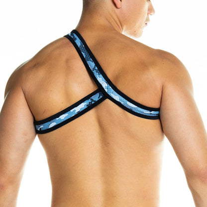 Camo Black Harness vista frontal de Gigo Underwear