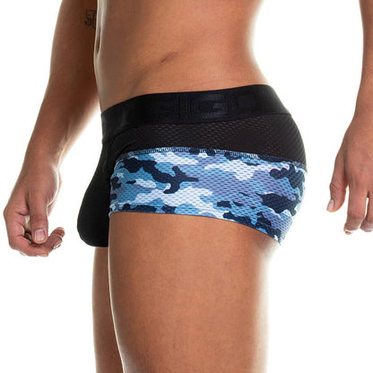 Camo Black Trunk vista frontal de Gigo Underwear
