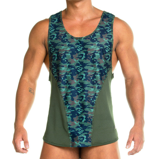 CAMO GREEN TANK - Gigo Underwear Colombia
