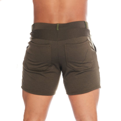 Cargo Green Short vista posterior de Gigo Underwear