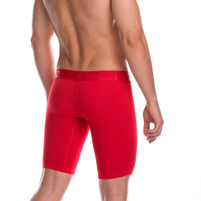 Cautious Red Trunk Long vista frontal de Gigo Underwear