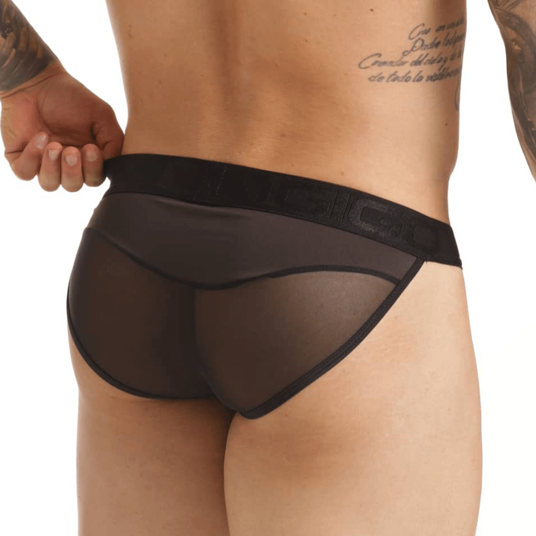 CLANDESTINE BRIEF - Pantaloncillo de malla negro para hombres