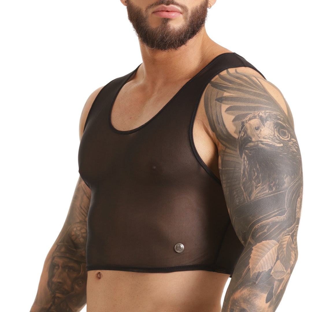 Clandestine Croop Top vista frontal de Gigo Underwear