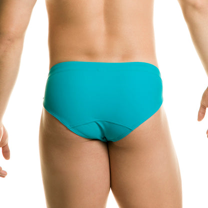 Classic Blue Swim Brief vista posterior de Gigo Underwear