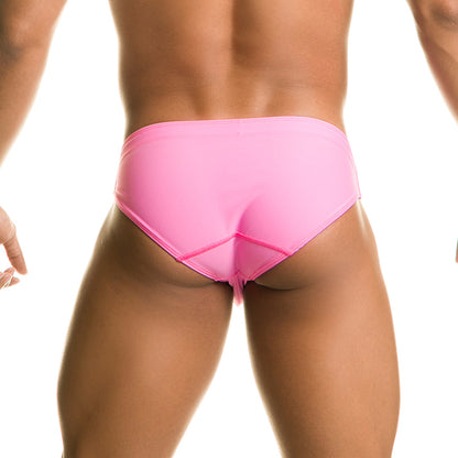 Classic Pink Swim Brief vista frontal de Gigo Underwear