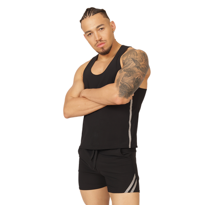 Club Black Tank vista posterior de Gigo Underwear