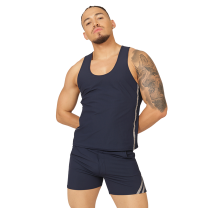 Club Blue Tank en modelo de Gigo Underwear