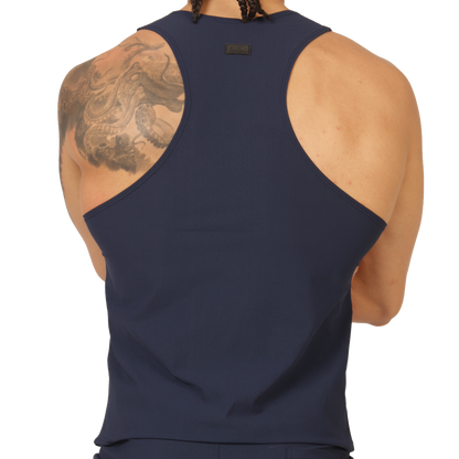 Club Blue Tank vista posterior de Gigo Underwear