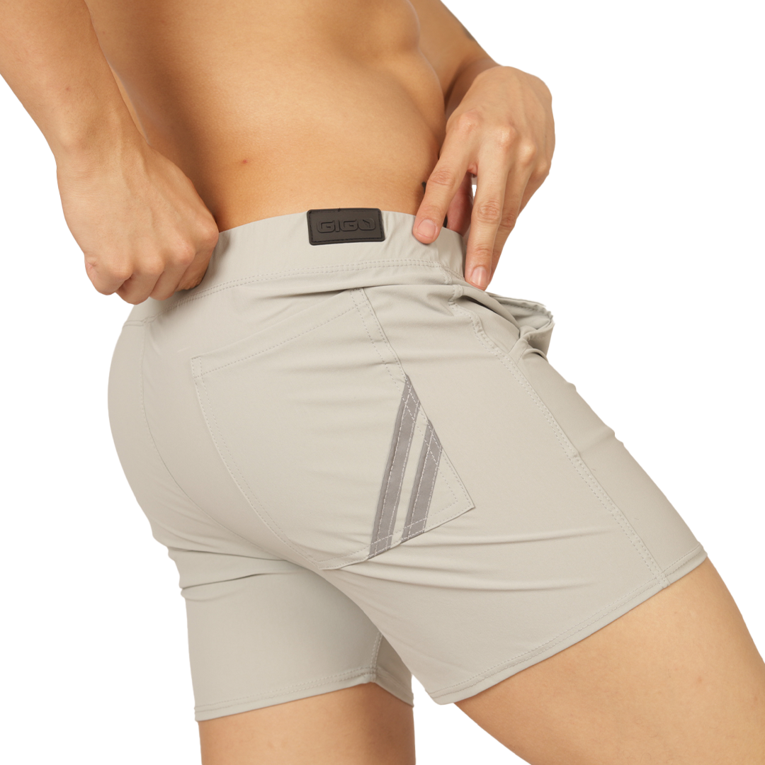 Club Gray Short vista frontal de Gigo Underwear