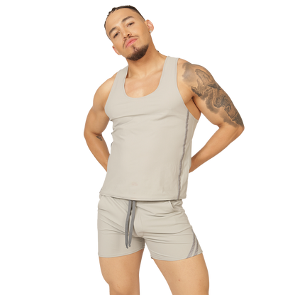 Club Gray Tank vista posterior de Gigo Underwear