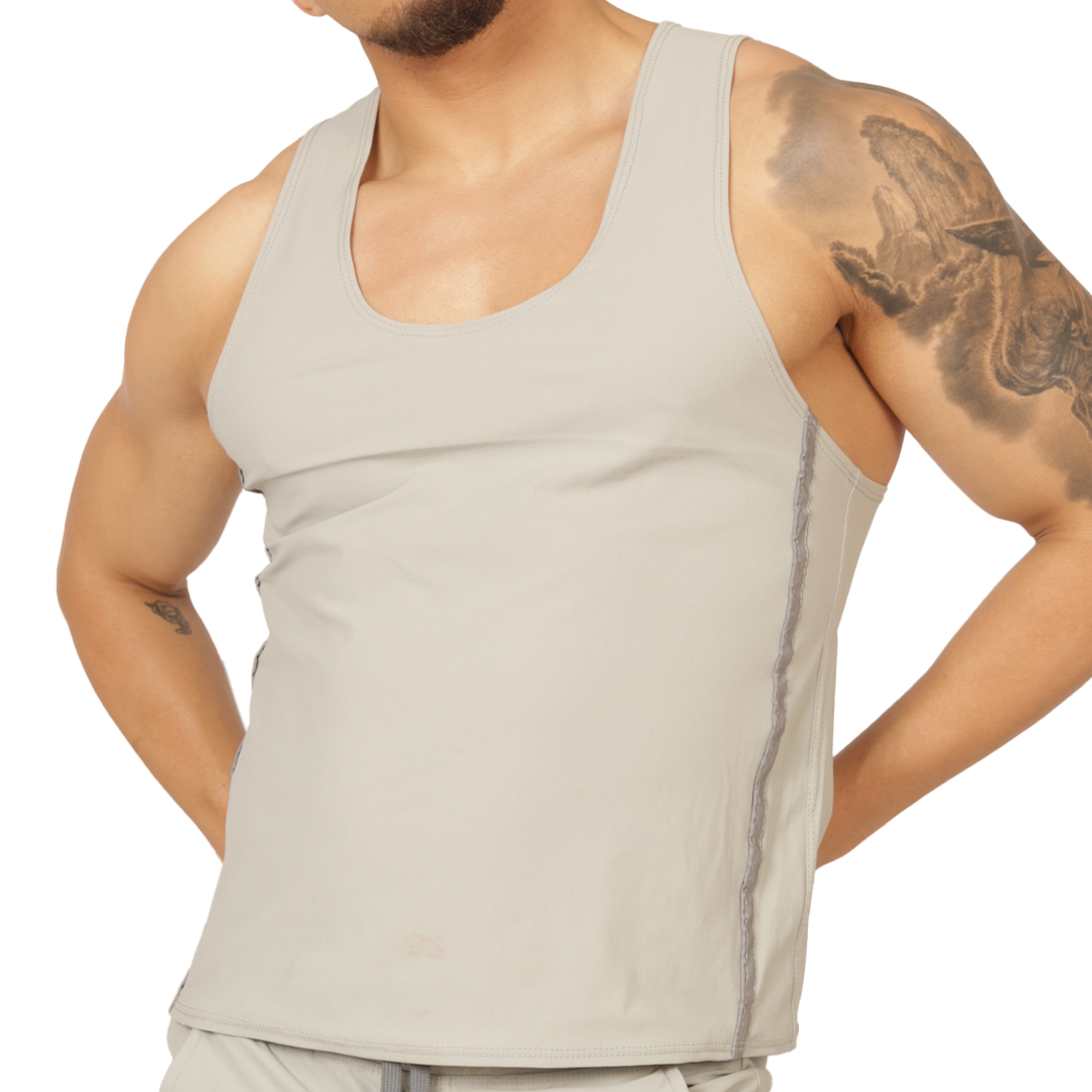 CLUB GRAY TANK - Camisilla Deportiva Masculina en Colores Modernos
