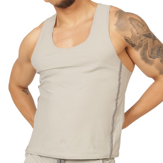CLUB GRAY TANK - Camisilla Deportiva Masculina en Colores Modernos