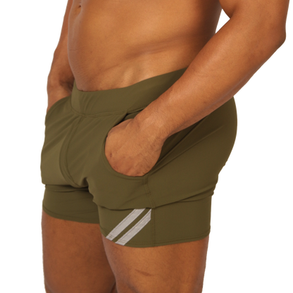 Club Green Short vista frontal de Gigo Underwear