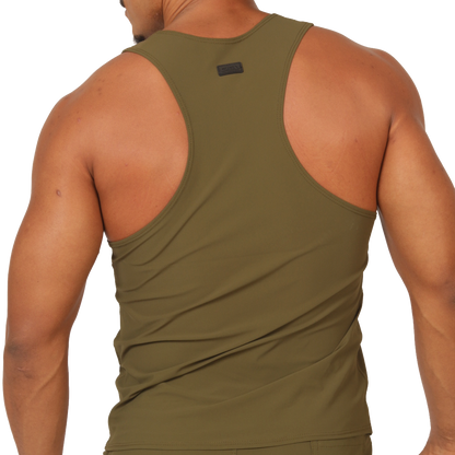 Club Green Tank vista posterior de Gigo Underwear