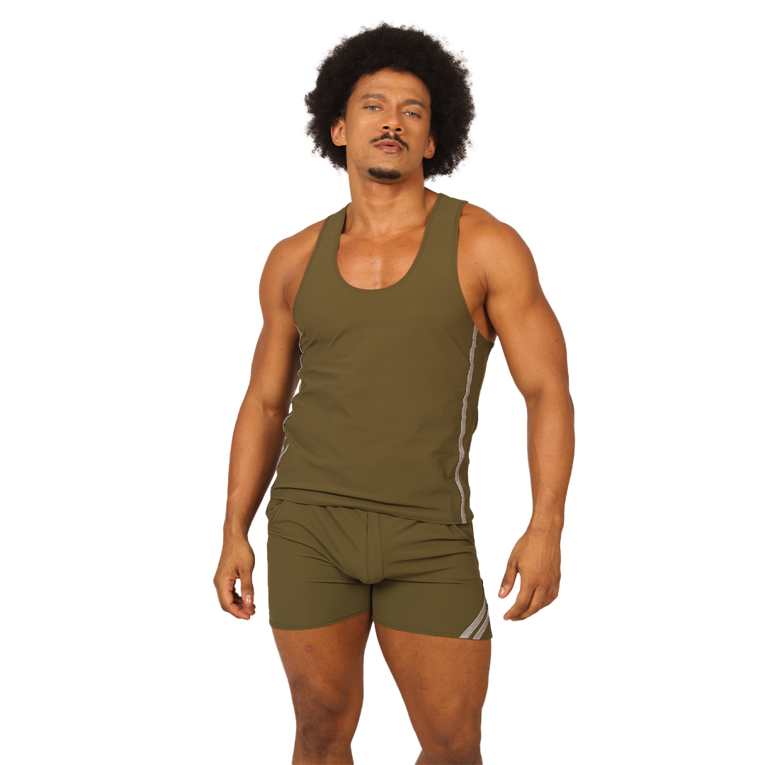 CLUB GREEN TANK - Camisilla Deportiva Masculina en Colores Modernos