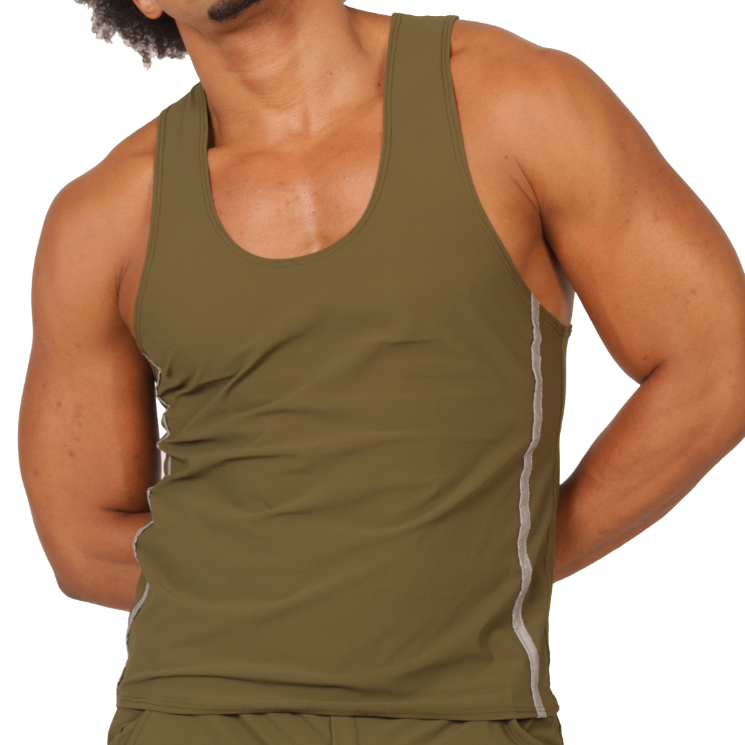 CLUB GREEN TANK - Camisilla Deportiva Masculina en Colores Modernos