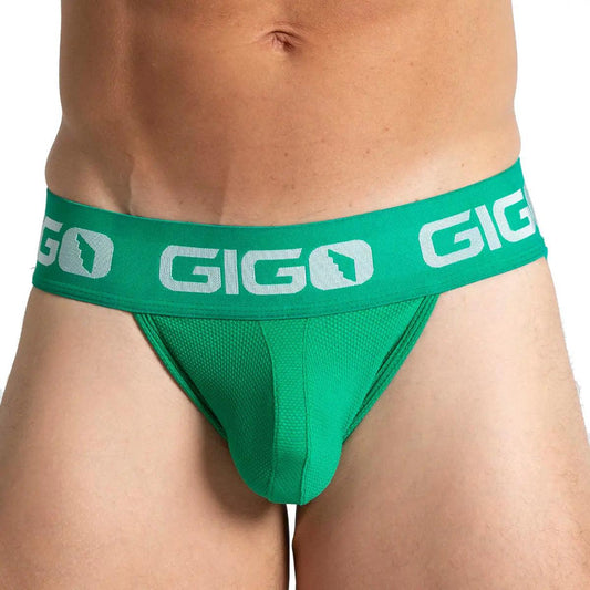 COLORS GREEN JOCK - Ropa interior verde para hombres, jockstrap sexy para hombres con copa para realce