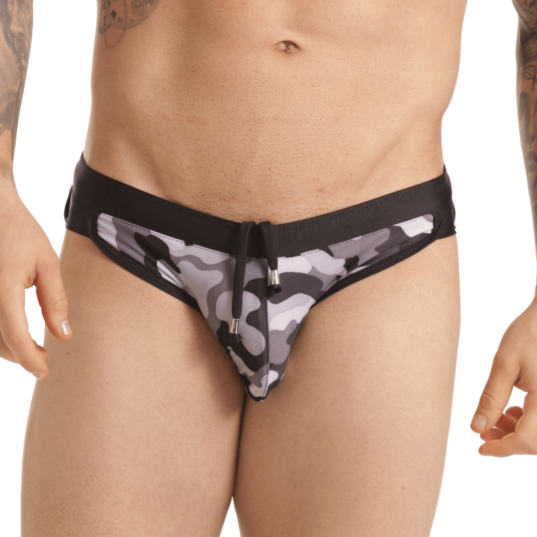 COMBAT GRAY SWIM BRIEF - Gigo Underwear Colombia