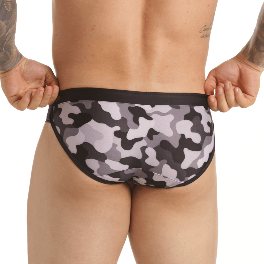 COMBAT GRAY SWIM BRIEF - Gigo Underwear Colombia