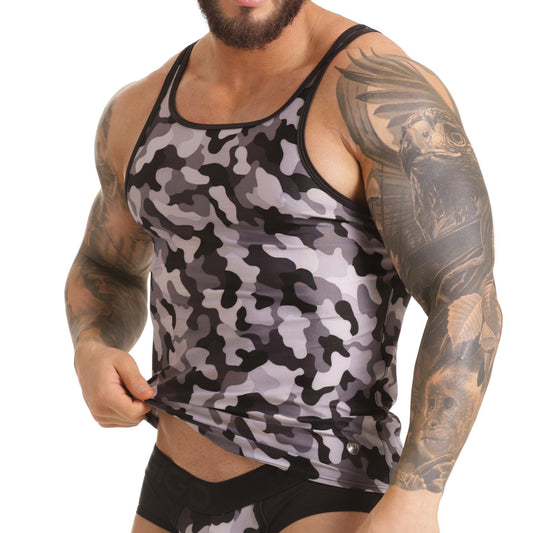 COMBAT GRAY TANK - Gigo Underwear Colombia