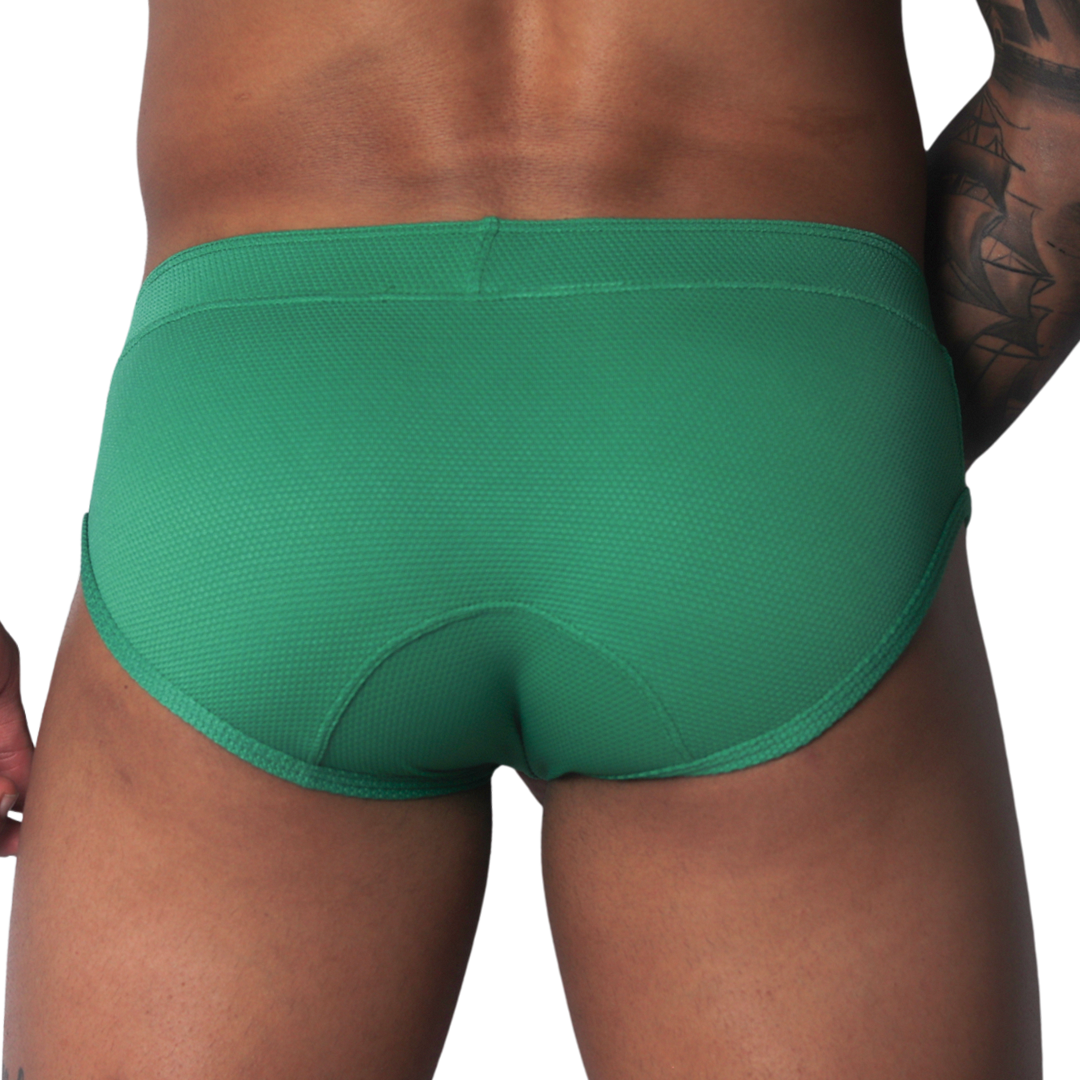 Cookie Green Brief vista posterior de Gigo Underwear