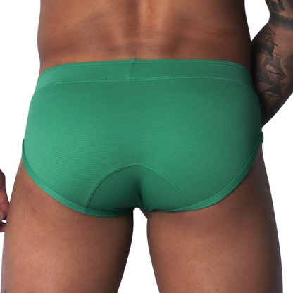 Cookie Green Brief vista posterior de Gigo Underwear