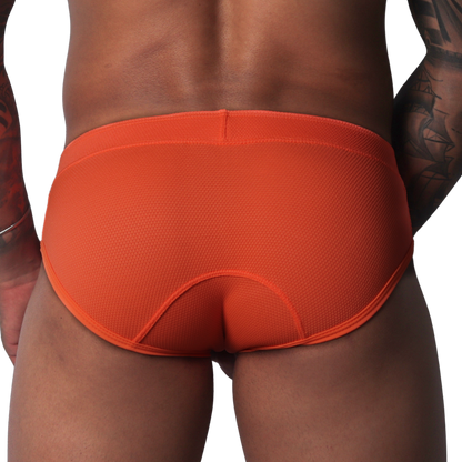 Cookie Orange Brief vista posterior de Gigo Underwear
