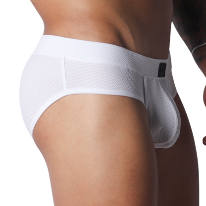 Cookie White Brief vista frontal de Gigo Underwear