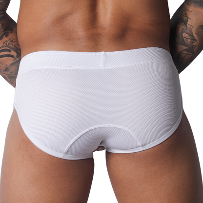 Cookie White Brief vista posterior de Gigo Underwear